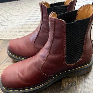 Dr. Martin Chelsea Boots, Size 7, Maroon, Near Perfect Condition!